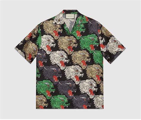 gucci hawaiian shirt mens